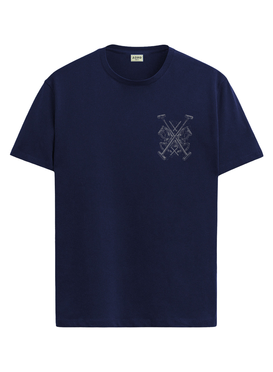 ADRO Mens Polo Crest Printed T-Shirt for Men | Cotton Printed Tshirt | Regular Fit Casual T-Shirts | Premium Summer Tshirts