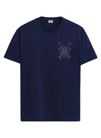 ADRO Mens Polo Crest Printed T-Shirt for Men | Cotton Printed Tshirt | Regular Fit Casual T-Shirts | Premium Summer Tshirts