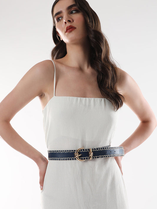 The Mariner Buckle Belt - Prussian Blue