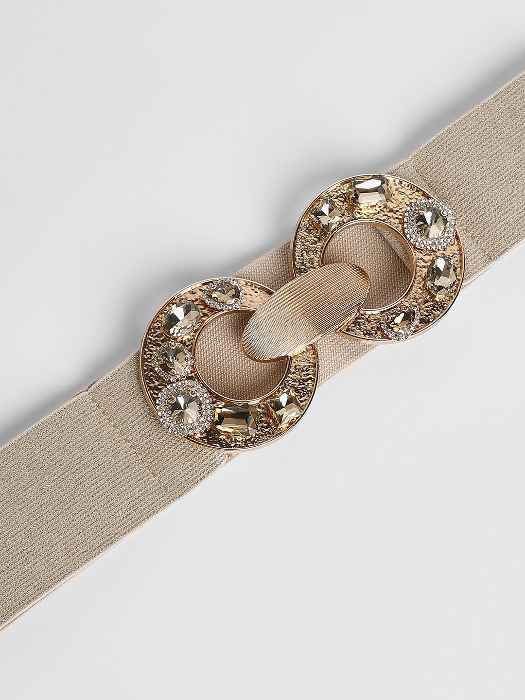 The Cristal Halo Elastic Belt - Saltbox Beige