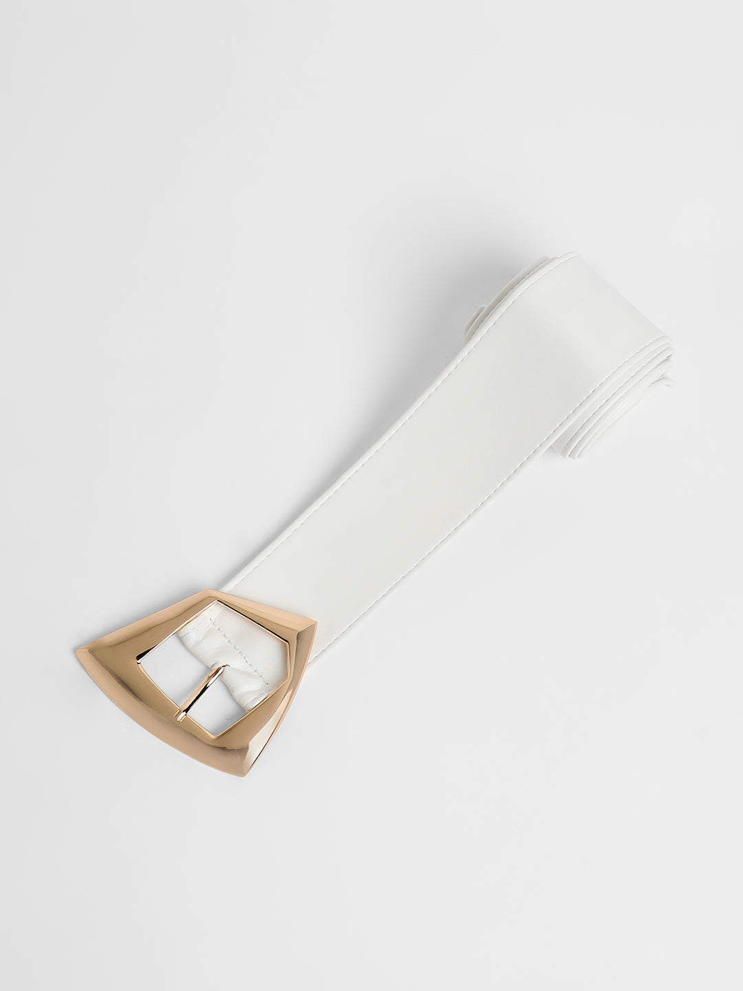 The Volcan Buckle Belt - Daisy White