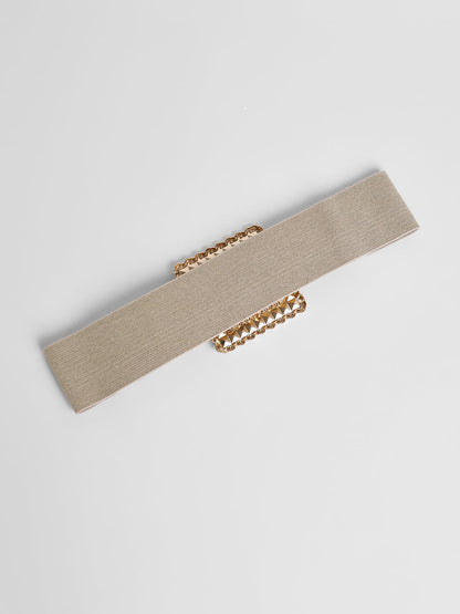 The Quartz Quad Elastic Belt - Champayne Gold