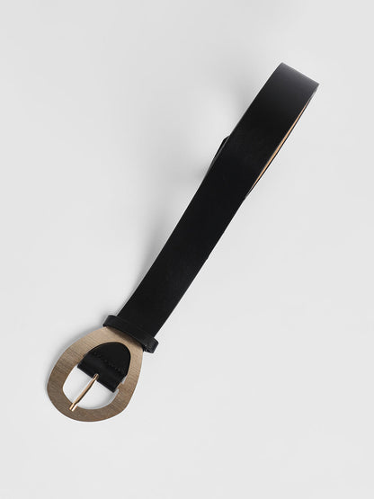 The Cauldron Buckle Belt - Raven Black