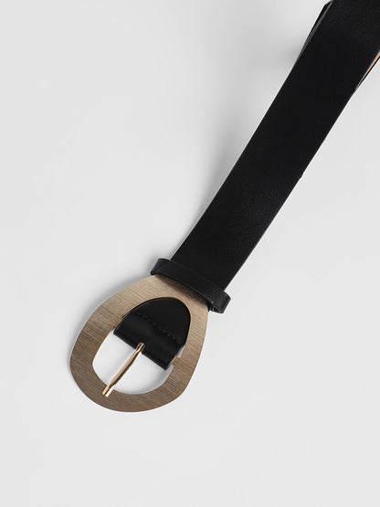 The Cauldron Buckle Belt - Raven Black