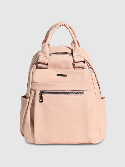 Top Handle Curve Backpack - Light Pink