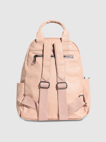 Top Handle Curve Backpack - Light Pink