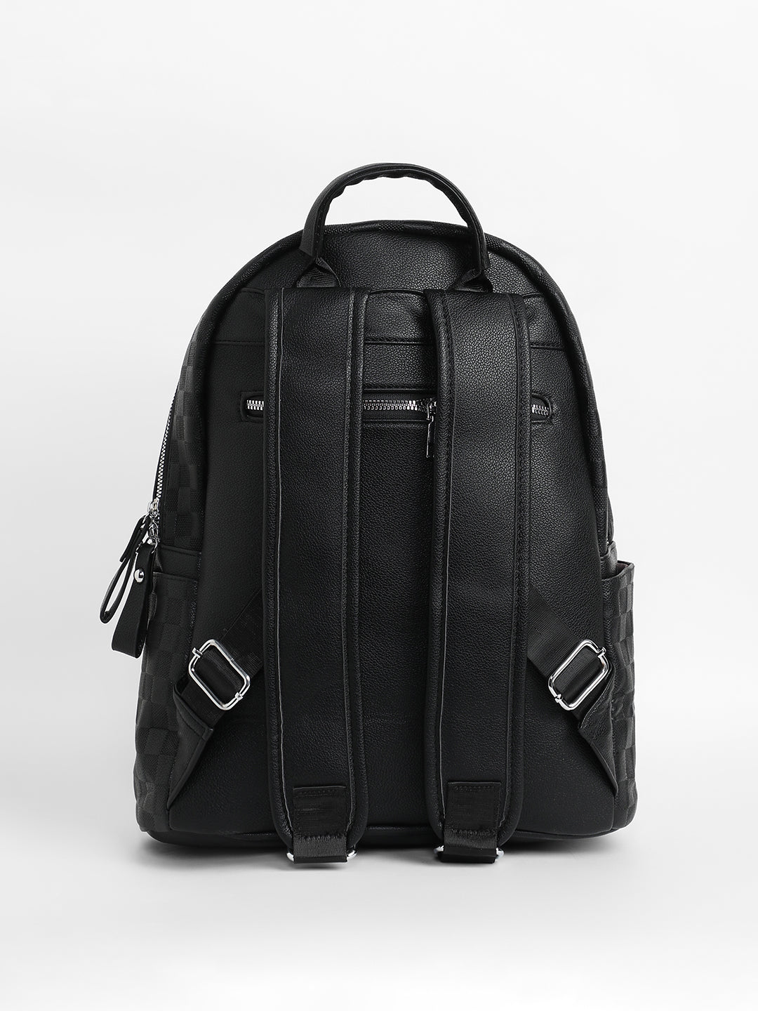 The Checkered Curve Backpack - Onyx Black