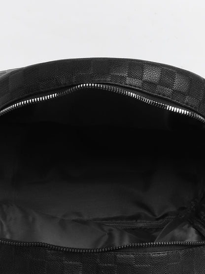The Checkered Curve Backpack - Onyx Black