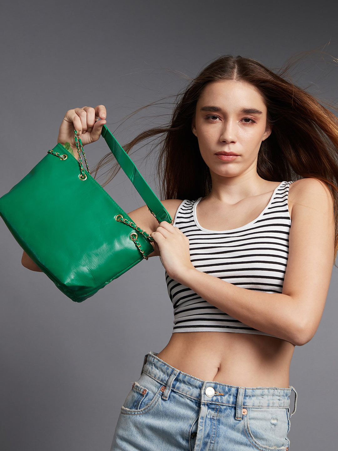 Timeless Texture Green Tote