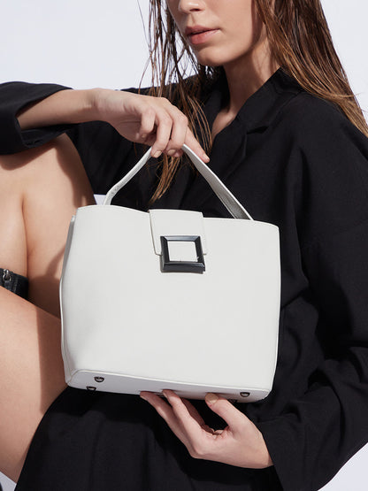 Pure Perfection White Bucket Bag