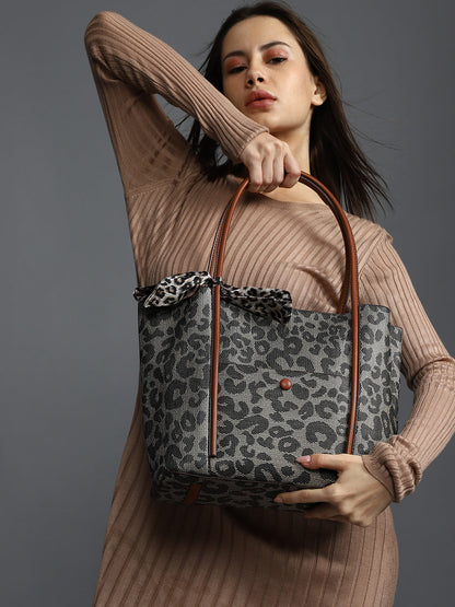 Leah Multicolor Tote Bag With Pouch Set