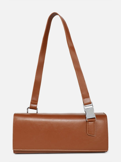 Brown Rectangular Handbag