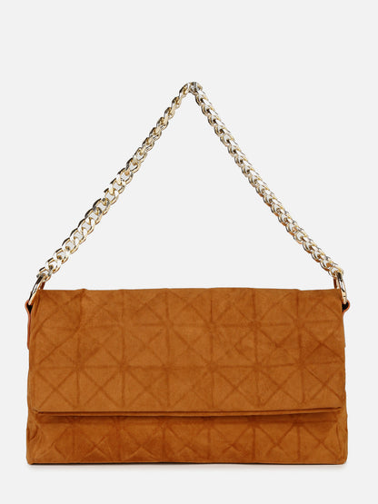 Almond Allure Brown Handbag