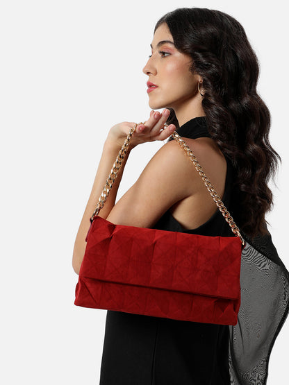 Rosemarie Maroon Clutch
