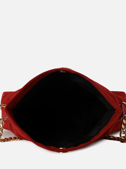 Rosemarie Maroon Clutch