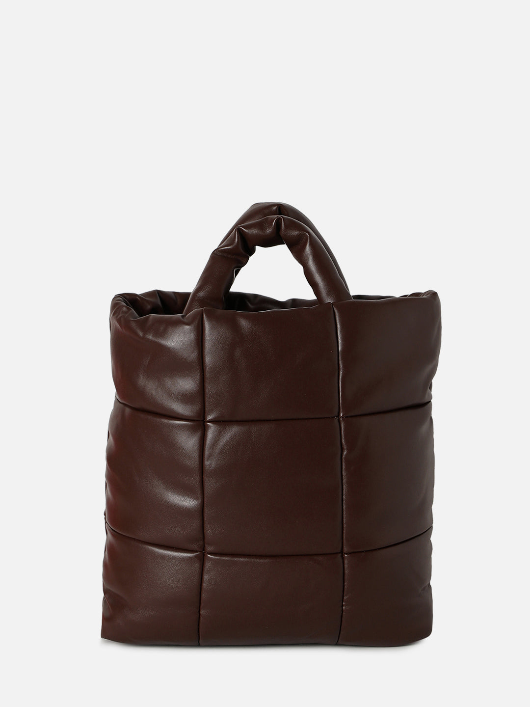 Mystical Quilted Dark Brown Tote Bag