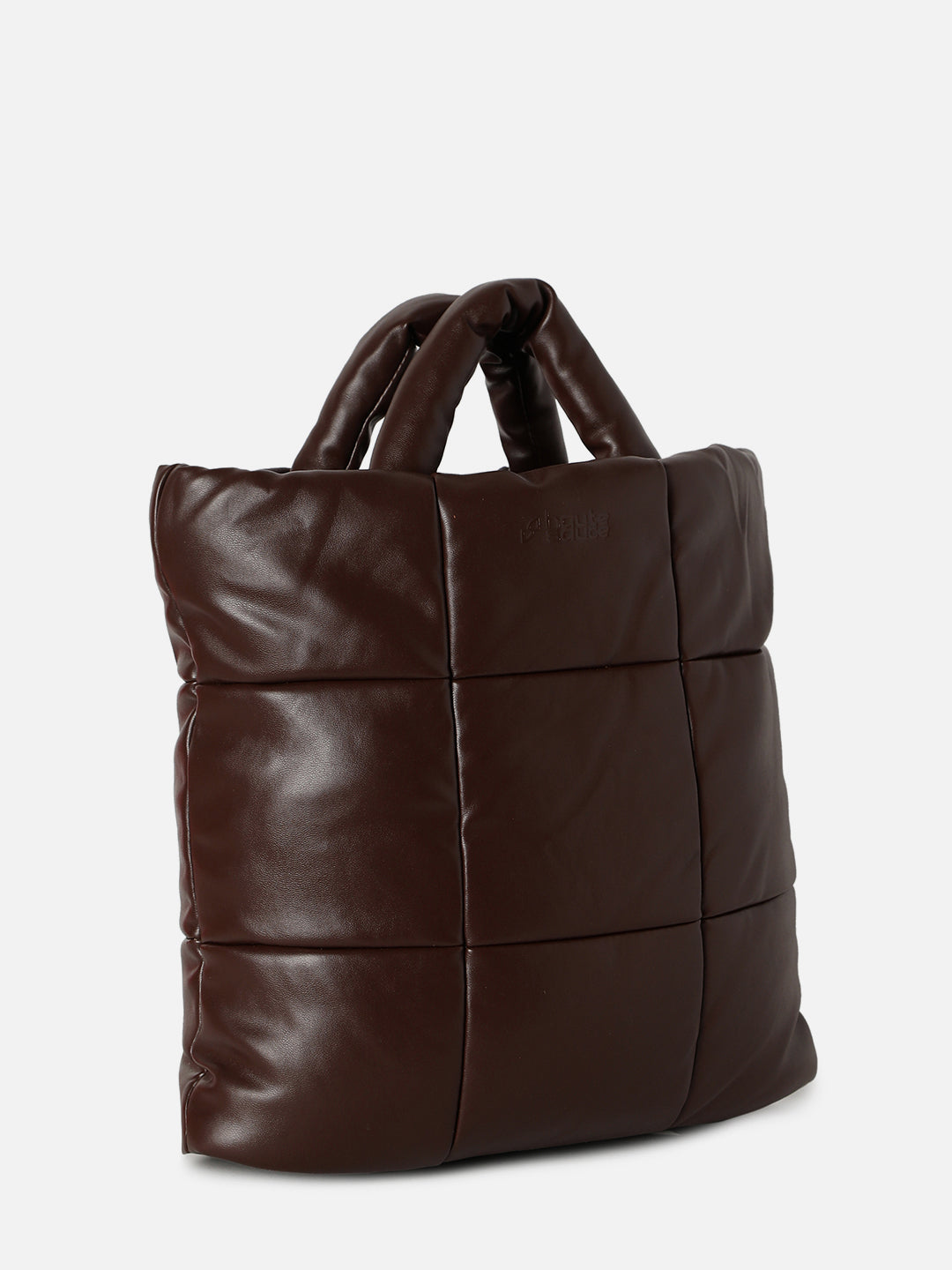 Mystical Quilted Dark Brown Tote Bag