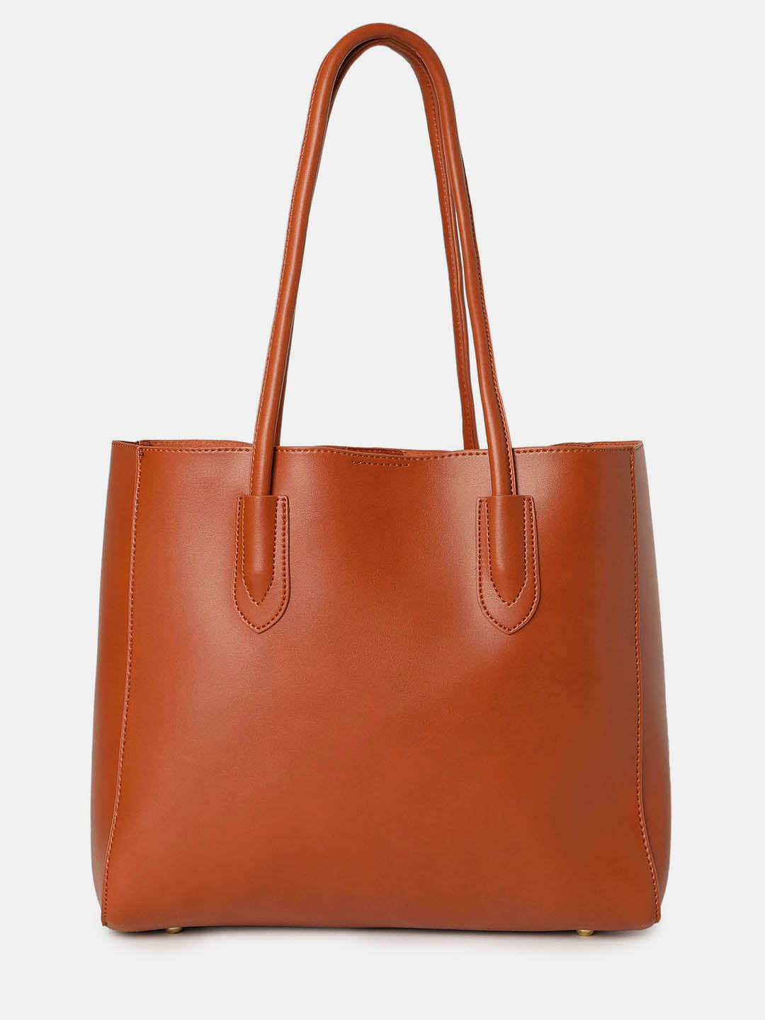 Tug N Tote Brown Bag With Pouch Set