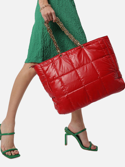 Quilt Queen Red Tote Bag