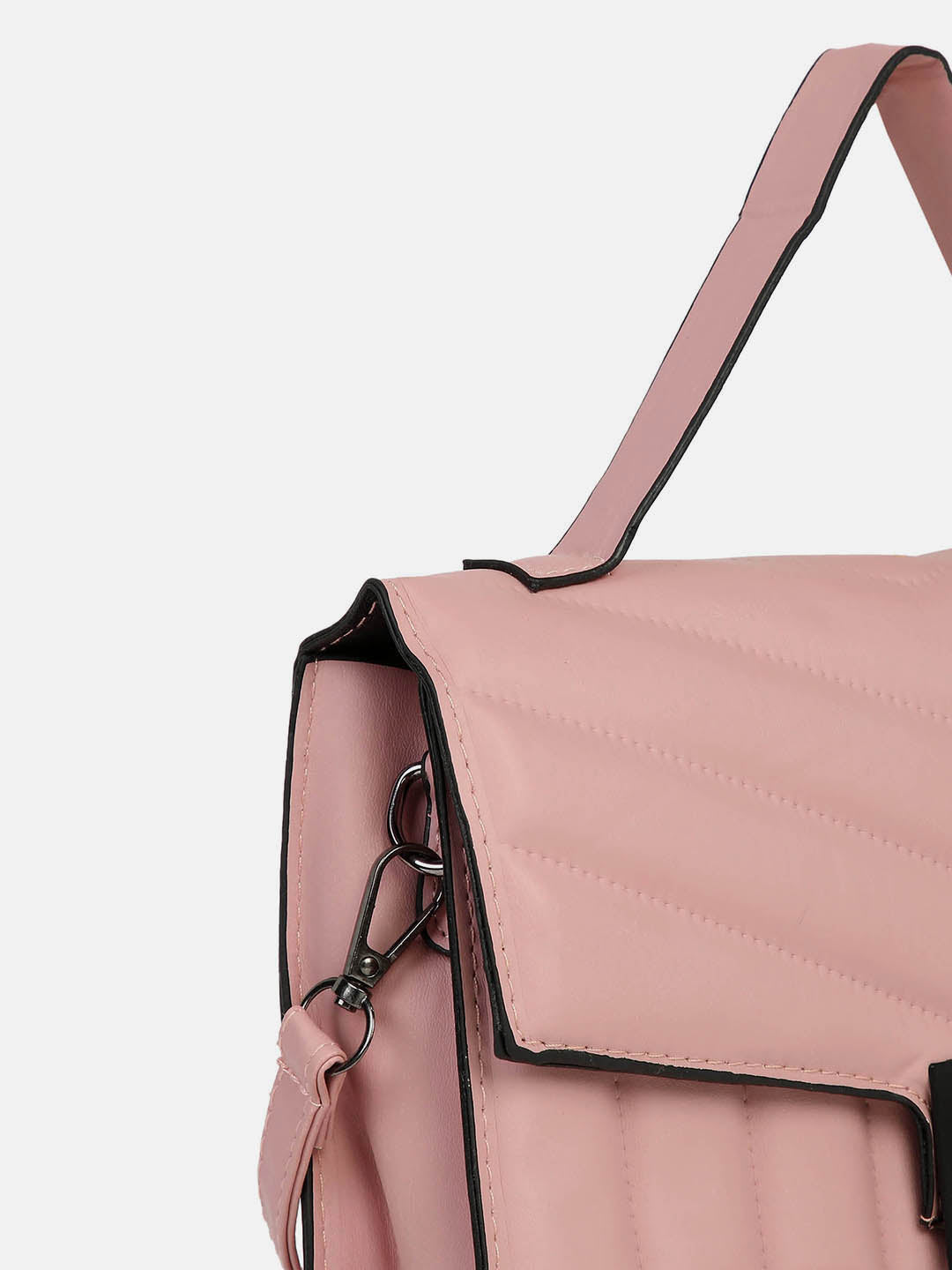 Luxe Quilted Pink Cross Body Bag