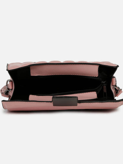 Luxe Quilted Pink Cross Body Bag