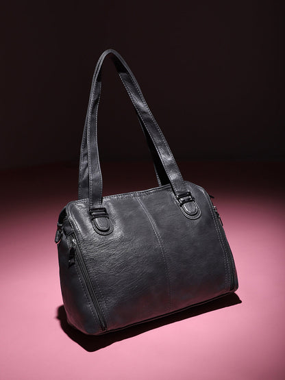 Everyday Side-Zip Handbag - Grey