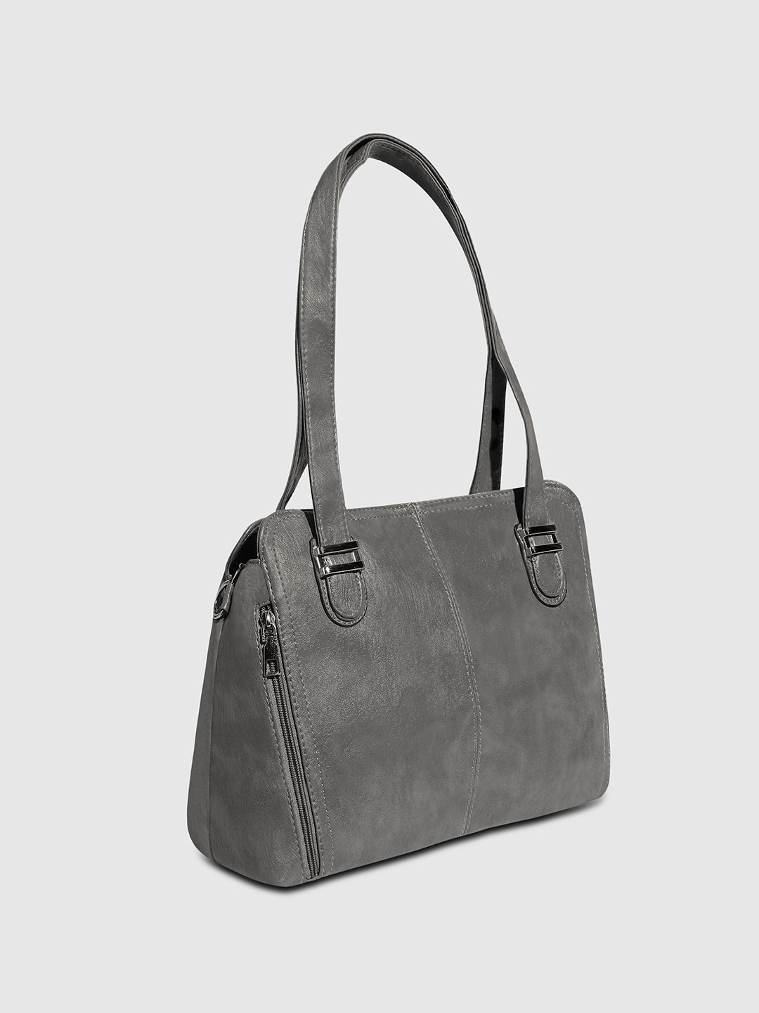 Everyday Side-Zip Handbag - Grey