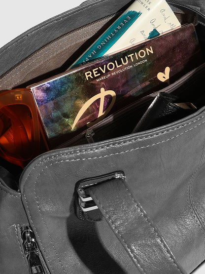 Everyday Side-Zip Handbag - Grey