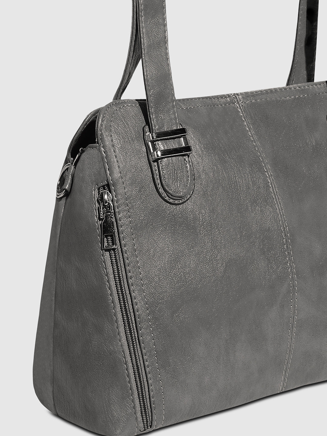 Everyday Side-Zip Handbag - Grey