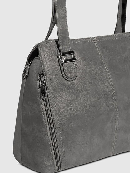 Everyday Side-Zip Handbag - Grey