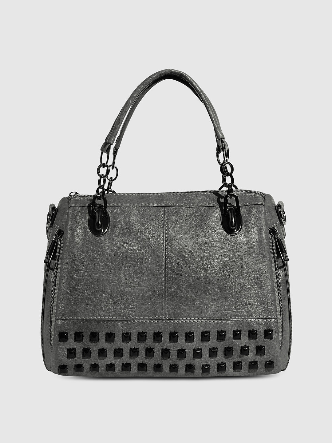 Studded Handbag - Grey