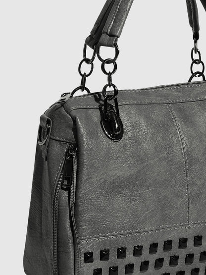 Studded Handbag - Grey