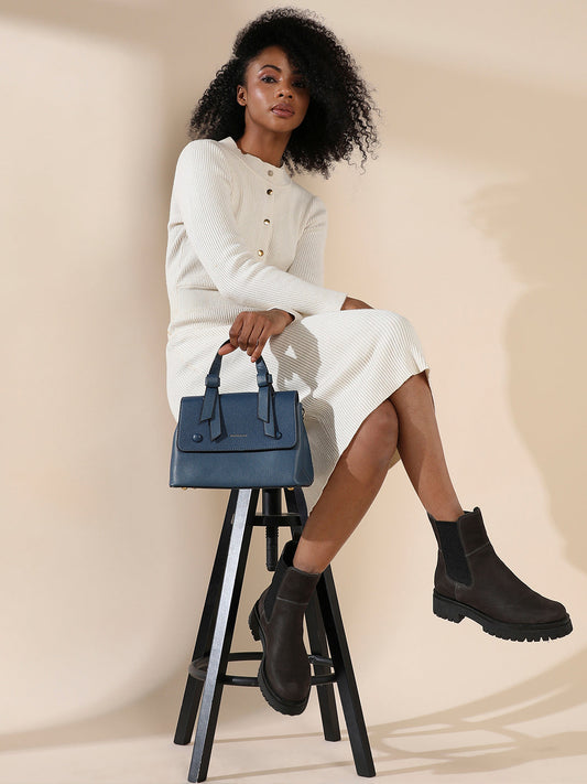 Structured Essential Handbag - Indigo Blue