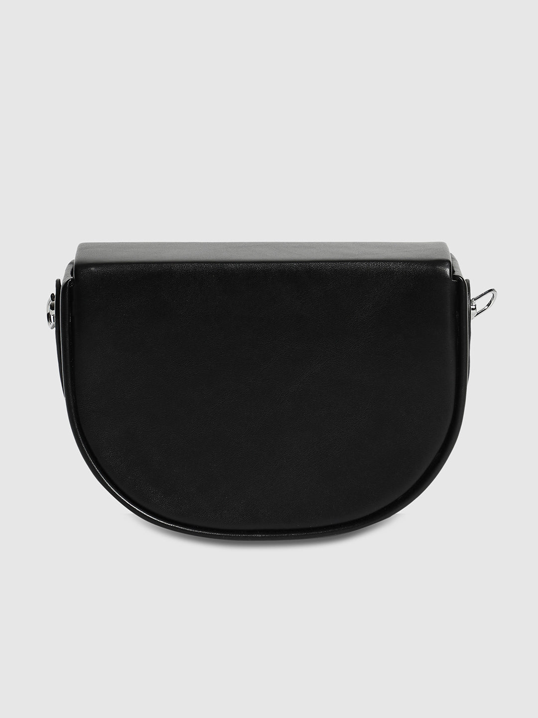 Structured Curve Handbag - Black