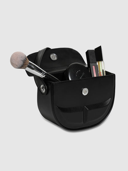 Structured Curve Handbag - Black