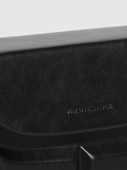 Structured Curve Handbag - Black