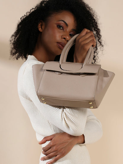 Over The Flap Mini Handbag - Beige