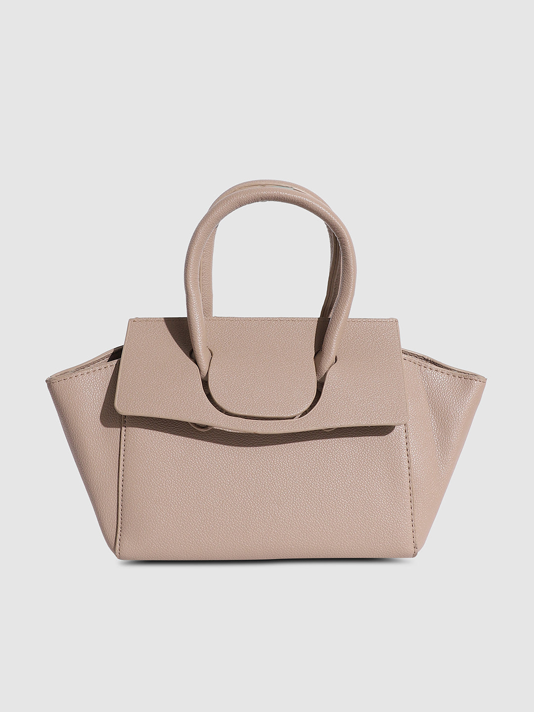 Over The Flap Mini Handbag - Beige