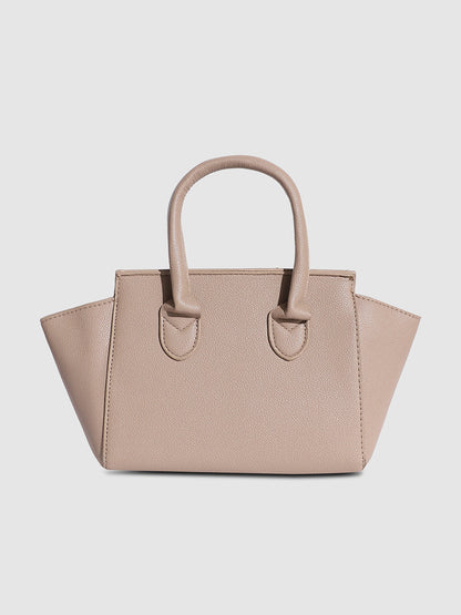 Over The Flap Mini Handbag - Beige