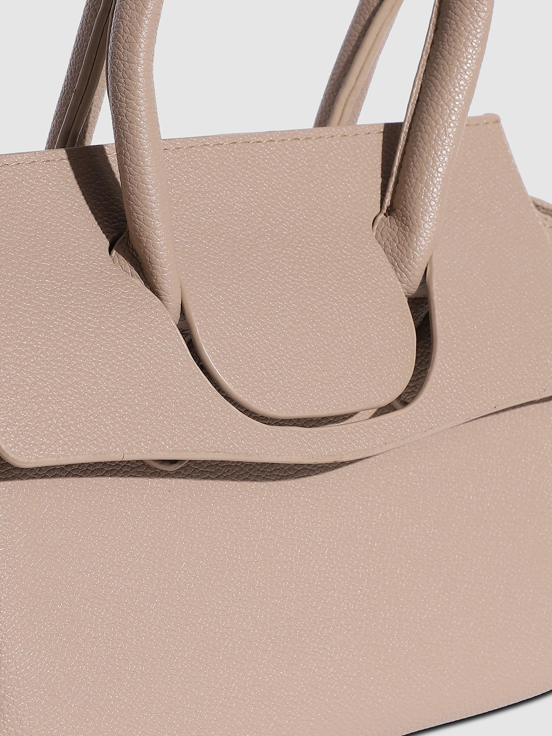 Over The Flap Mini Handbag - Beige