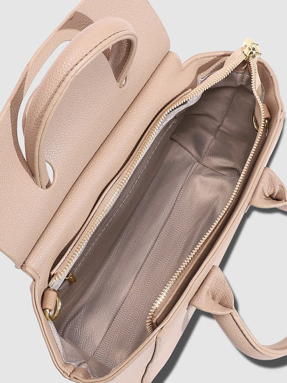 Over The Flap Mini Handbag - Beige