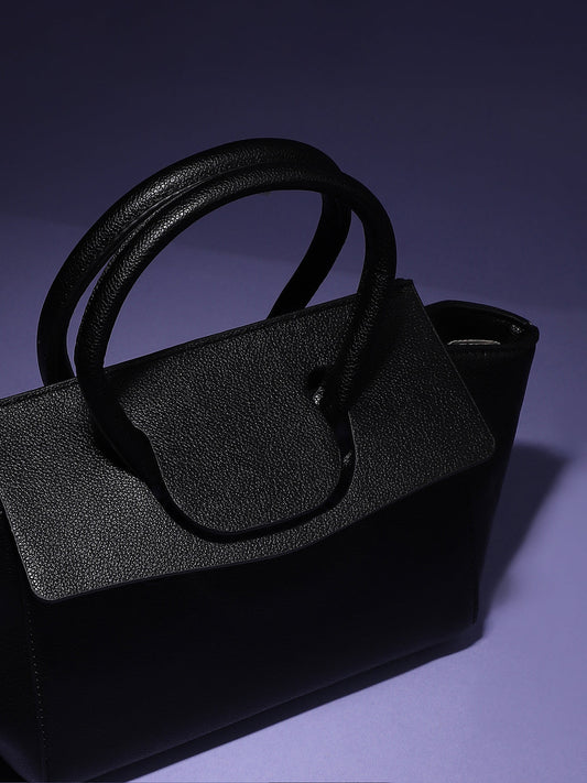 Over The Flap Mini Handbag - Black