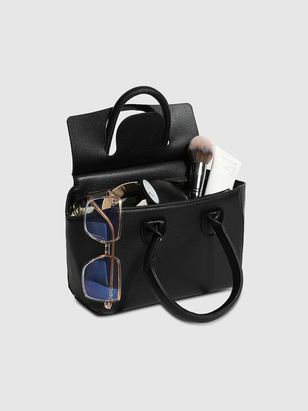 Over The Flap Mini Handbag - Black