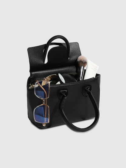 Over The Flap Mini Handbag - Black