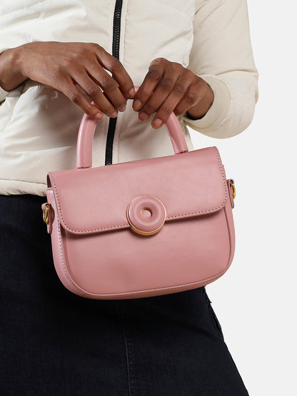Donut Buckle Handbag - Blush Pink