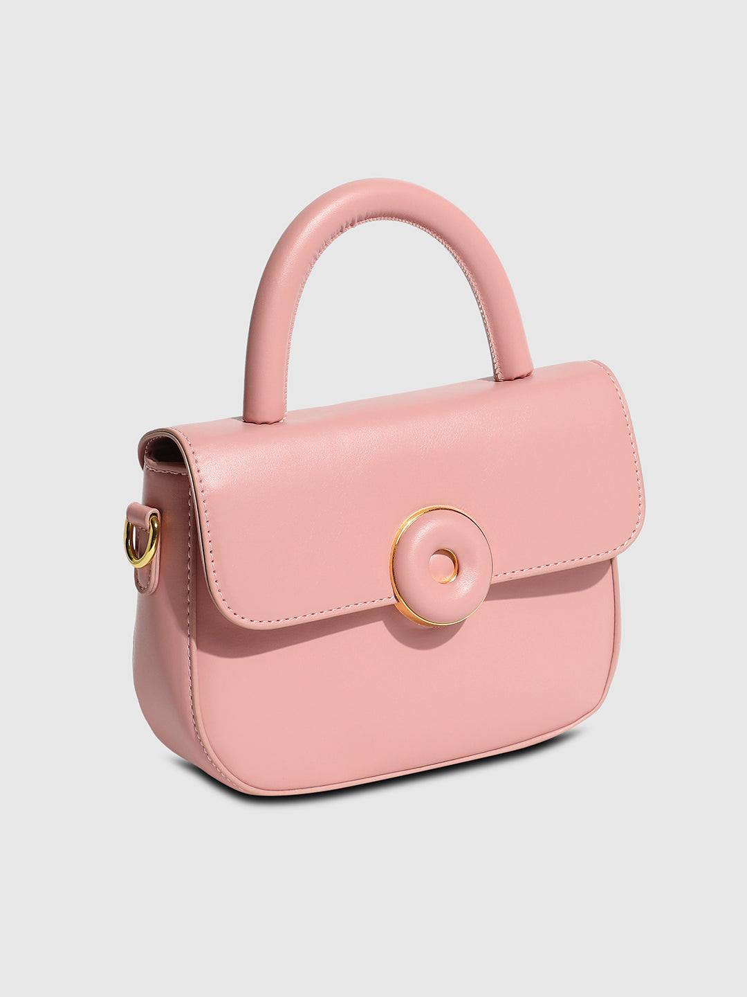 Donut Buckle Handbag - Blush Pink