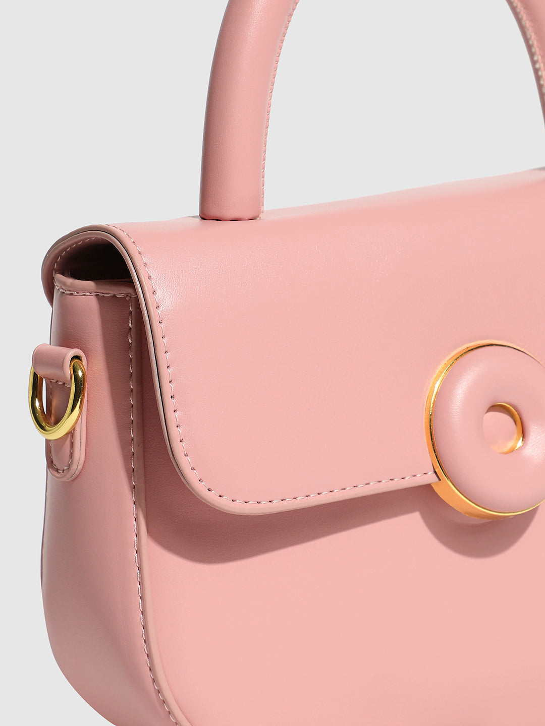 Donut Buckle Handbag - Blush Pink