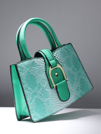 Ombre Scale Handbag - Green
