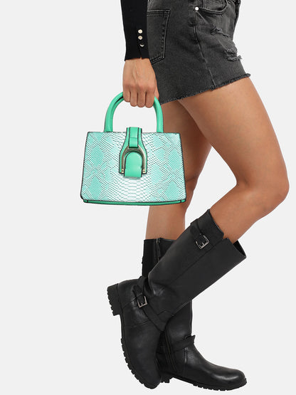 Ombre Scale Handbag - Green