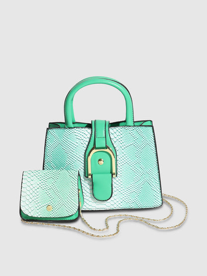 Ombre Scale Handbag - Green